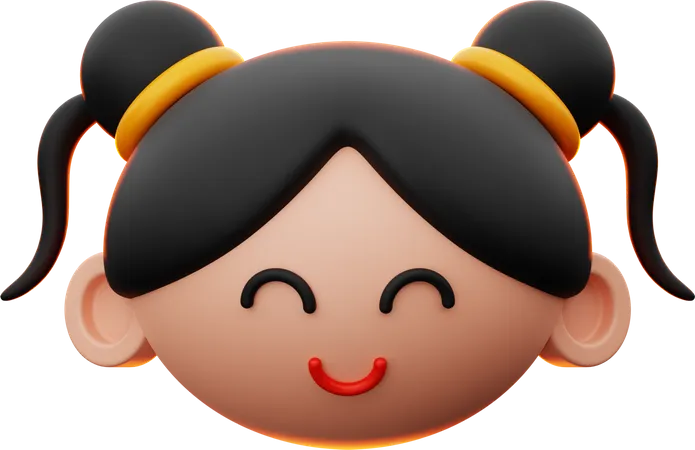 Chinese Girl  3D Icon