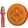 graphics of praying tiger coin
