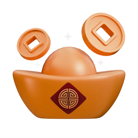 Chinese Gold  3D Icon