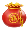 Chinese Gold Coin Bag