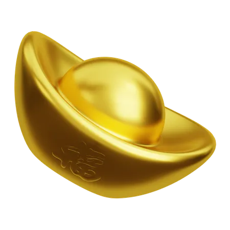 Chinese Gold Ingot  3D Icon