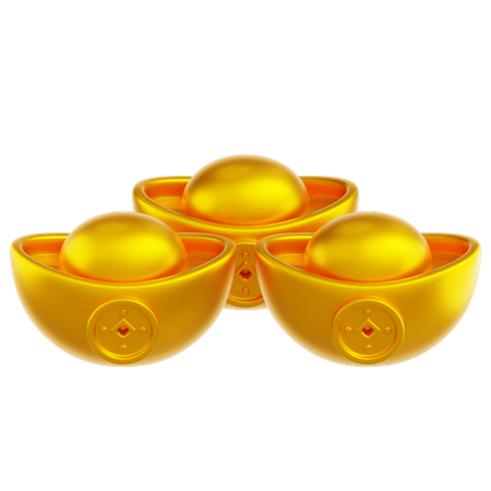 Chinese Gold Ingot  3D Icon