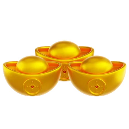 Chinese Gold Ingot  3D Icon