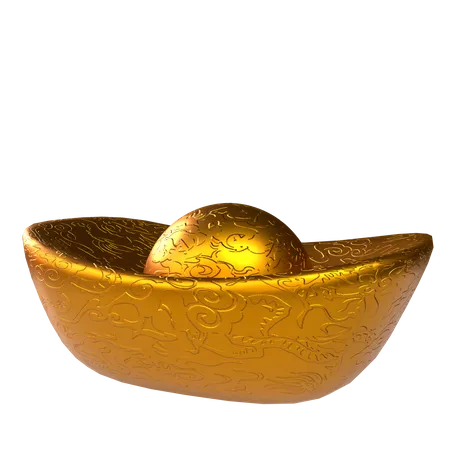 Chinese Gold Ingot  3D Icon