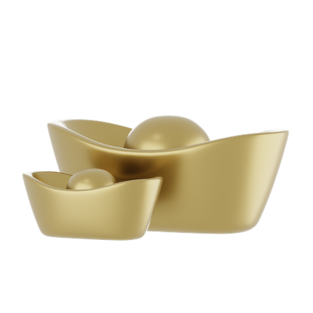 Chinese Gold Ingot  3D Icon