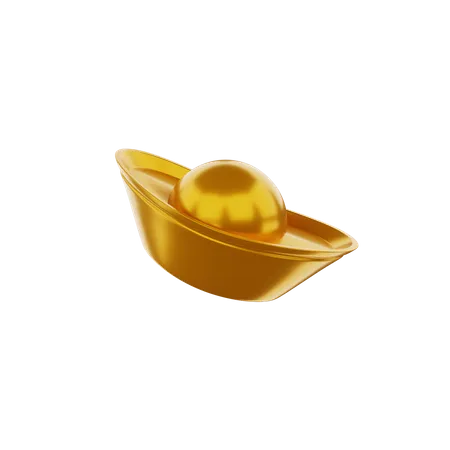 Chinese Gold Ingot  3D Icon