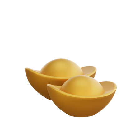 Chinese Gold Ingot  3D Icon