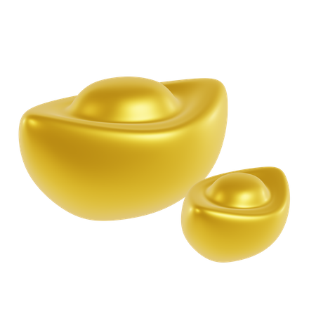 Chinese Gold Ingot  3D Icon