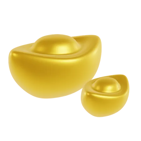 Chinese Gold Ingot  3D Icon