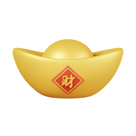 Chinese Gold Ingot  3D Icon