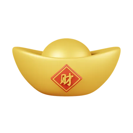 Chinese Gold Ingot  3D Icon