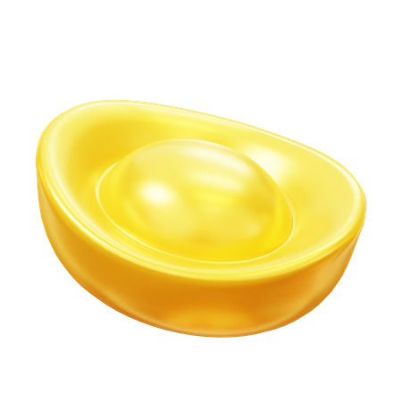 Chinese gold ingot  3D Icon