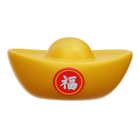 Chinese Gold Ingot  3D Icon