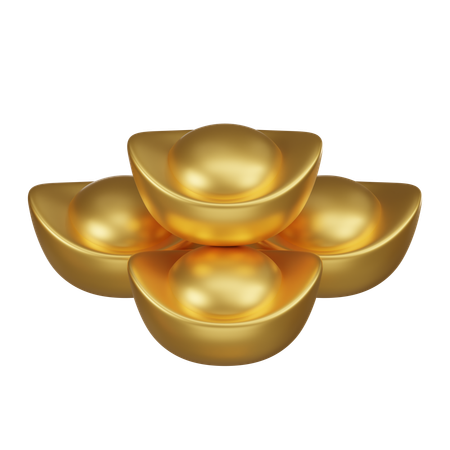 Chinese Gold Ingots  3D Icon