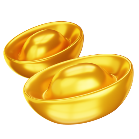 Chinese Gold Ingots  3D Icon