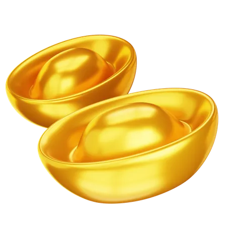 Chinese Gold Ingots  3D Icon