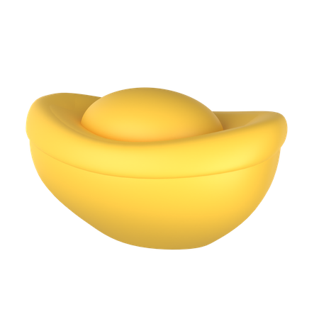 Chinese Gold Ingots  3D Illustration