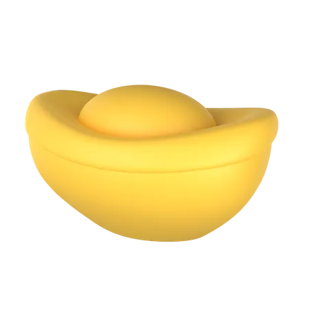 Chinese Gold Ingots  3D Illustration