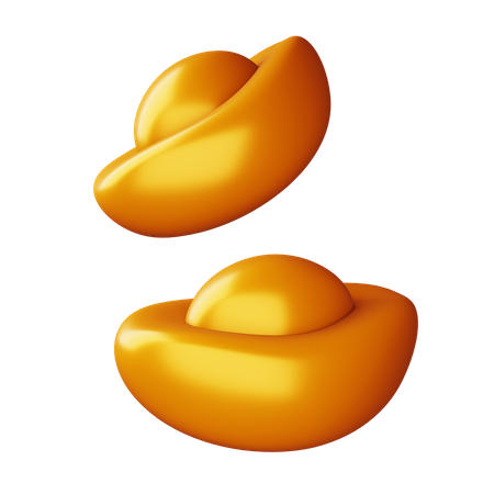 Chinese Gold Ingots  3D Icon
