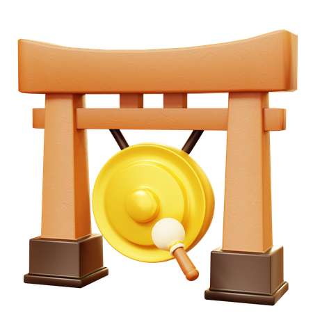 Chinese gong  3D Icon