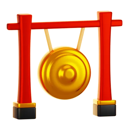 中国の銅鑼  3D Icon