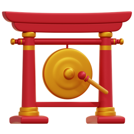 Chinese Gong  3D Icon