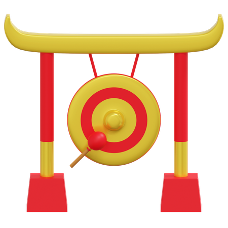 Chinese Gong  3D Icon