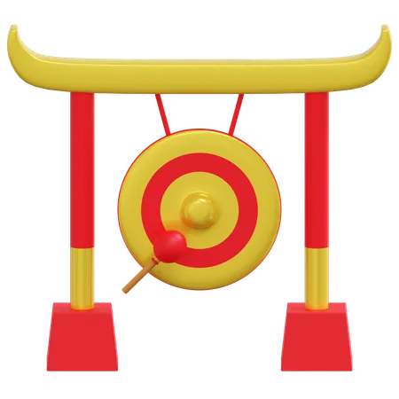 Chinese Gong  3D Icon