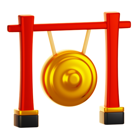 Chinese gong  3D Icon