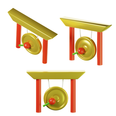 Chinese gong  3D Icon