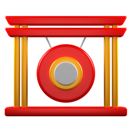 Chinese Gong  3D Icon