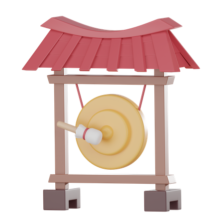 Chinese Gong  3D Icon