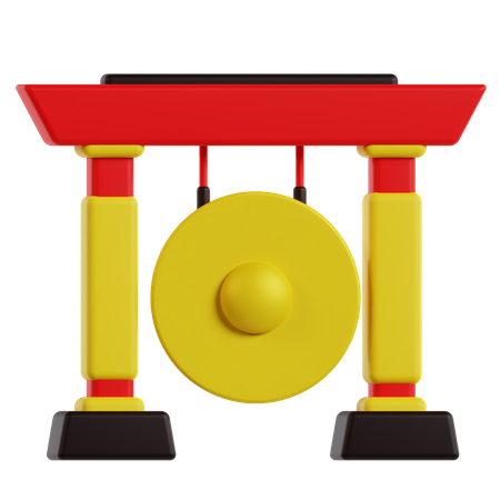 Chinese Gong  3D Icon