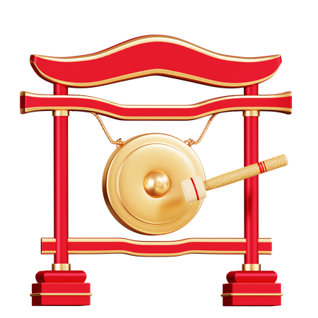 Chinese Gong  3D Icon