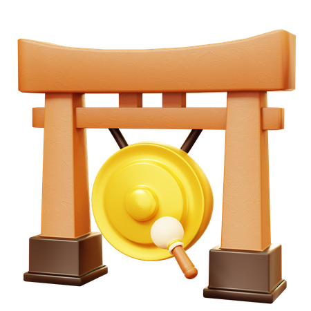 Chinese gong  3D Icon