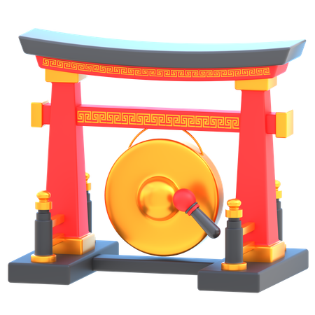 Chinese Gong  3D Icon