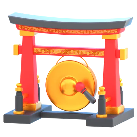 Chinese Gong  3D Icon