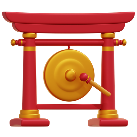 Chinese Gong  3D Icon