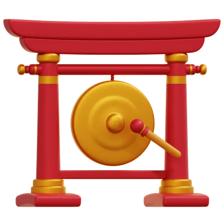 Chinese Gong  3D Icon