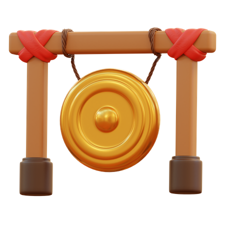 Chinese Gong  3D Icon