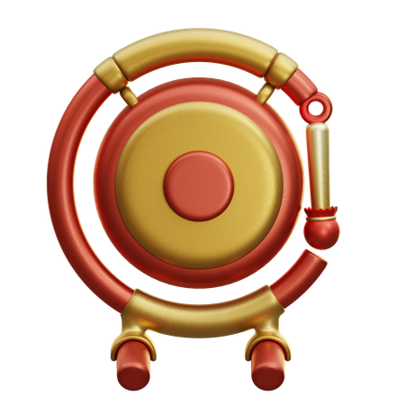 Chinese Gong  3D Icon