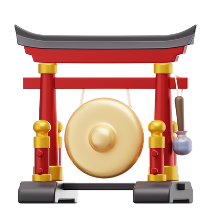 Chinese Gong  3D Icon