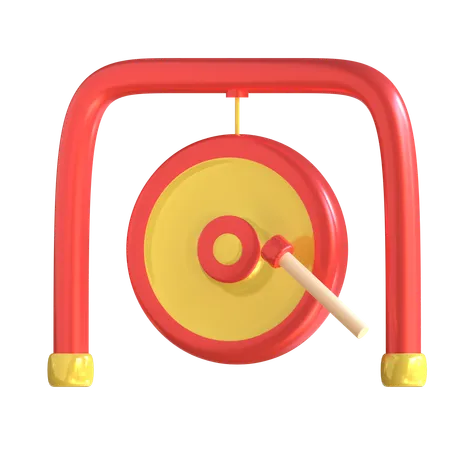 Chinese Gong  3D Icon