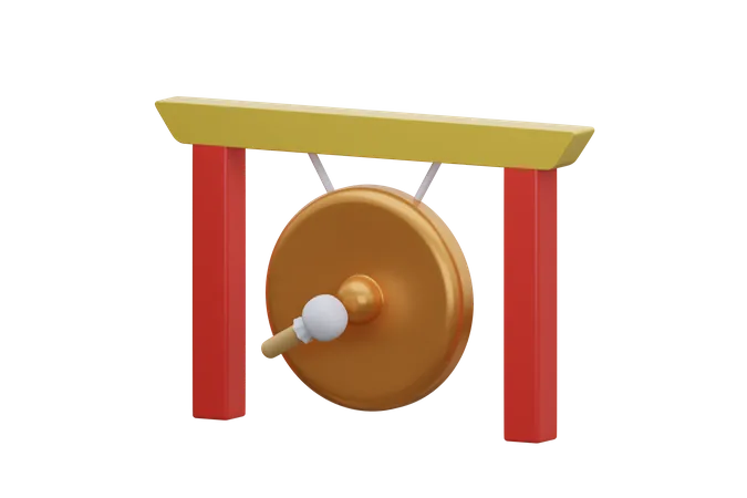 Chinese Gong  3D Icon