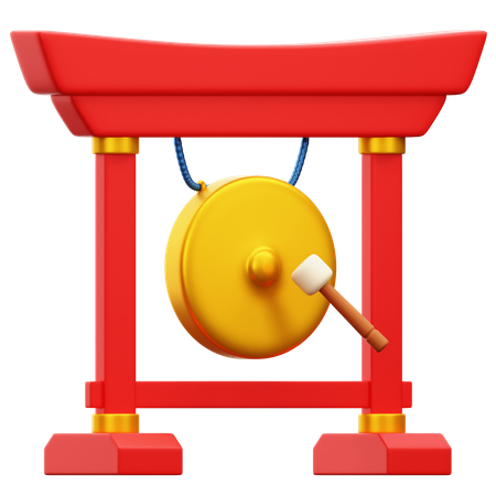 Chinese Gong  3D Icon