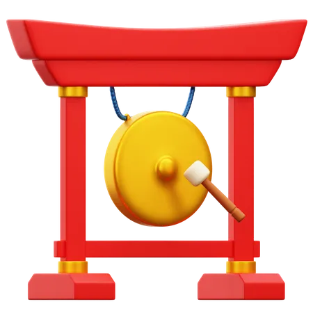 Chinese Gong  3D Icon