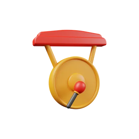Chinese Gong  3D Illustration