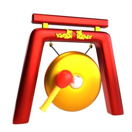 Chinese Gong  3D Icon