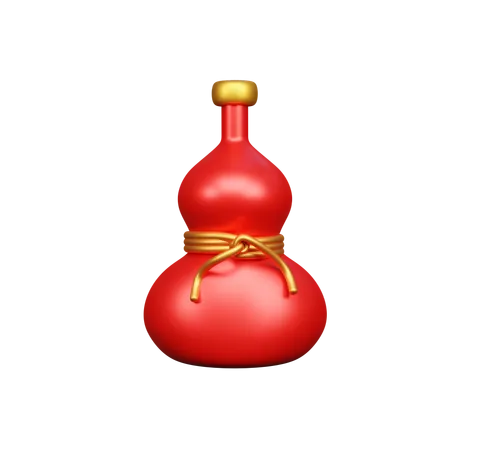Chinese Gourd Bottle  3D Icon