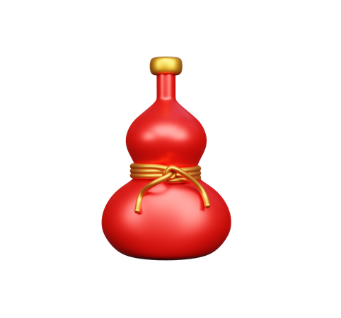 Chinese Gourd Bottle  3D Icon